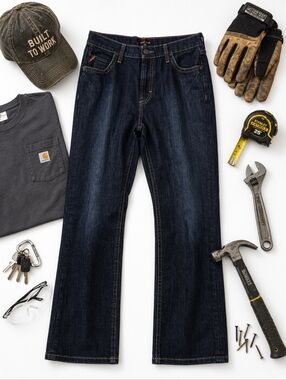 Ariat M4 FR low Rise 5 Pocket Bootcut Denim Jeans. Mens 42/36